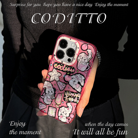 CODITTO Cute Cartoon 3D For Girls – Pro/Plus/Max/Air – 17, 16, 15, 14, 13 iPhone Case
