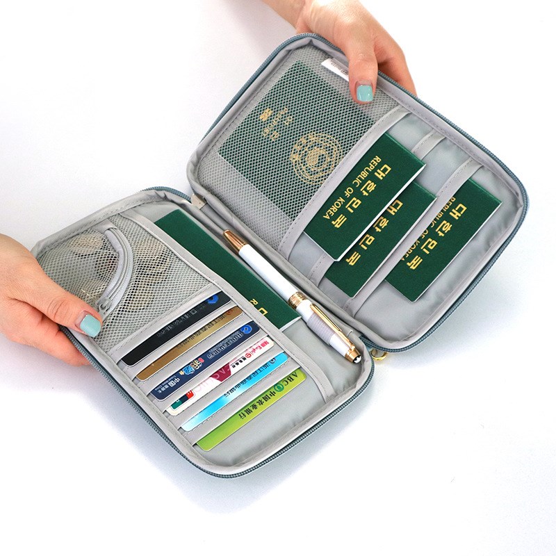 Hộ chiếu du lịch đa chức năng bảo vệ hộ chiếu ở nước ngoài Tài liệu du lịch hộ chiếu vé lưu trữ túi hộ chiếu tài liệu túi đặt - Túi thông tin xác thực ví đựng giấy tờ xe ô tô