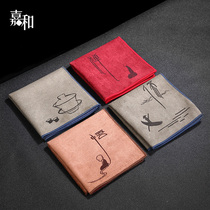 Cotton linen tea towel absorbent tea cloth Chinese tea table rag cloth tea pad tea tray wipe water cloth mat kung fu tea set accessories