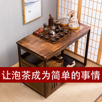 Mobile tea table tea car home small tea table simple living room balcony tea cabinet tea set kettle