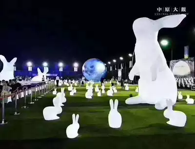 Spot large inflatable luminous lunar Air model inflatable planet model Inflatable Lunar luminous Moon Moon Moon rabbit Jade Rabbit