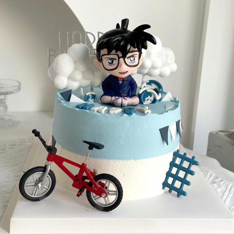 Anime Cake Decoration Internet-Famous Cartoon Bicycle Model Boy Figurine Birthday Ornament Anime Cake Decoration Internet-Famous Cartoon Bicycle Model Boy Figurine Birthday Ornament
