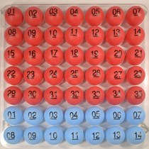 Two-color ball number picker Fucai happy 8 big lotto 4CM ball simulation prize touching props gaming matte printing ball belt