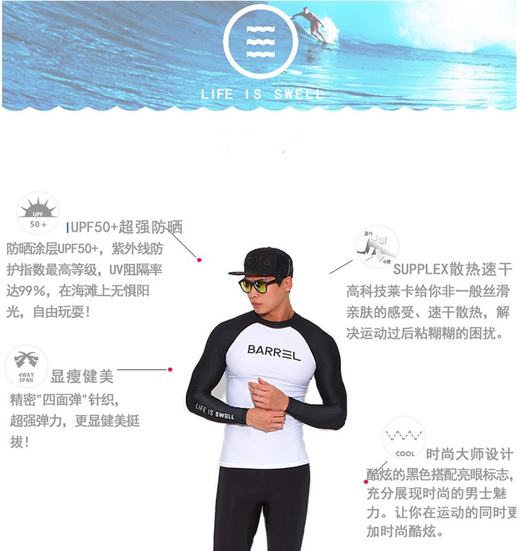 Trẻ em Hàn Quốc mới chia áo tắm cho bé trai và bé gái quần áo lướt sóng dài tay áo chống nắng đồ bơi nổi phù hợp với quần áo cha mẹ-con - Bộ đồ bơi của Kid đồ bơi trẻ em quần rời