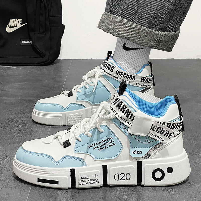 Men's Shoes 2026 New Spring and Autumn High-Top Sneakers for Older Children and Junior High School Students, Men's Casual Sports Trendy Shoes for Teenagers
