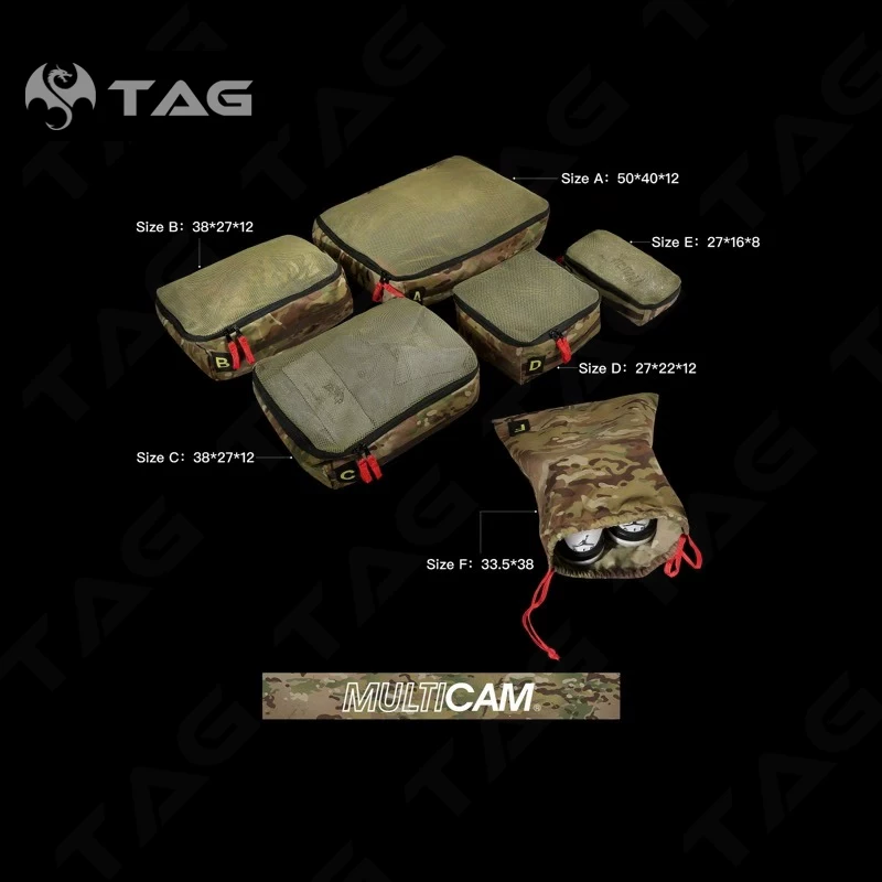[【TAG】 EXTREME-3 硬核旅行箱收纳包六件套multicam原品面料]