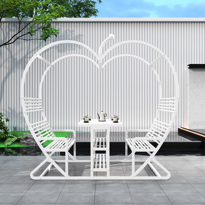 Outdoor Heart-Shaped Love Chair, Courtyard Decoration, Popular Scenic Spots, Attractions, Homestay Decorations, Photo-Worthy Couple Apple-Shaped Table and Chairs Outdoor Heart-Shaped Love Chair, Courtyard Decoration, Popular Scenic Spots, Attractions, Homestay Decorations, Photo-Worthy Couple Apple-Shaped Table and Chairs