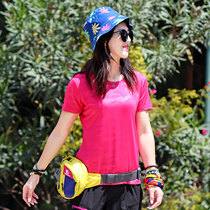 OUTDOOR PRINTED SPEED DRY CLOTHING WOMENS CAMOUFLAY COLOR SPORT T-SHIRT MESH SHORT SLEEVE MOISTURE ABSORPTION PERSPIRATION HIKING MOUNTAINEERING SUNSCREEN