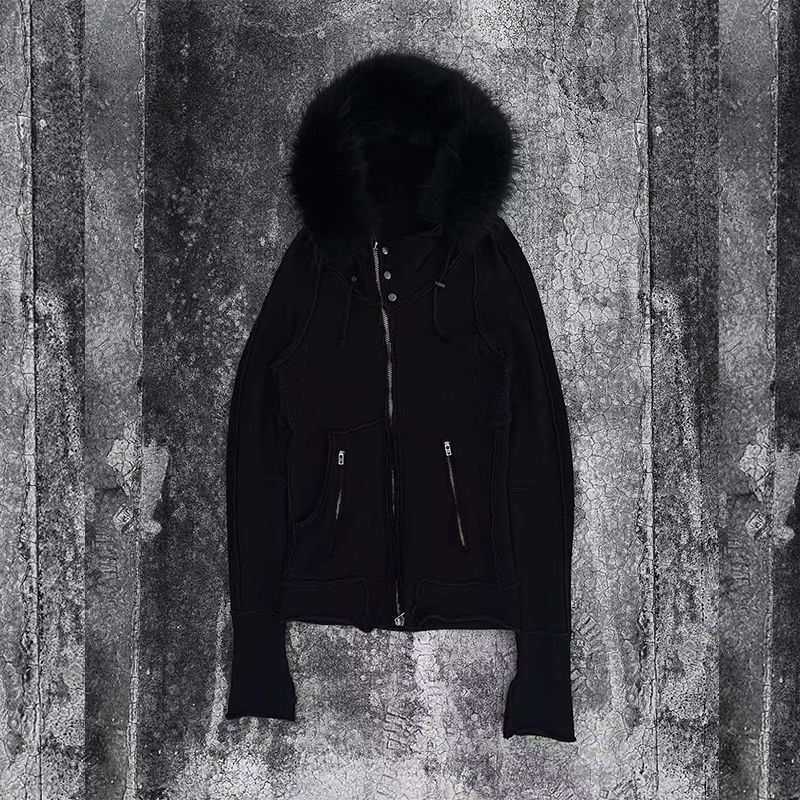 Black Raccoon Fur Parka