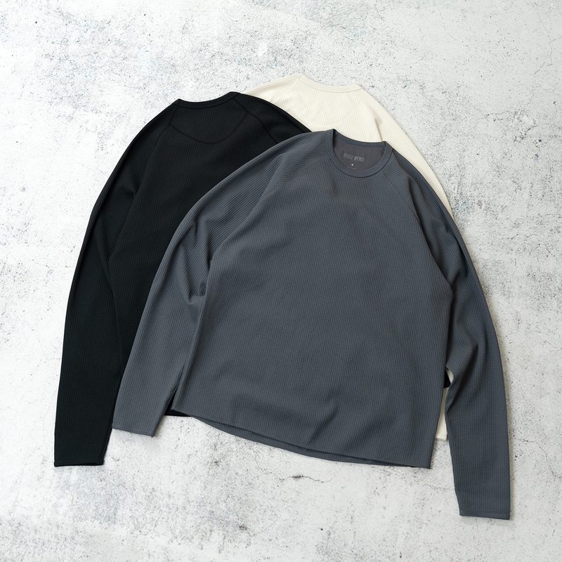 【Authentic Solotex+ High Weight】Alternative to Gold Style Waffle Knit Long-Sleeve T-Shirt, Quick-Drying, Comfortable, Extra-Long Tee