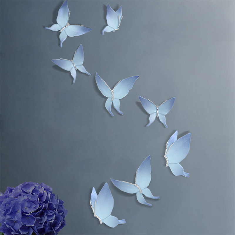 3D stereo wall wall wall hangs living room bedroom TV sofa background wall soft decoration creative butterfly hanging parts