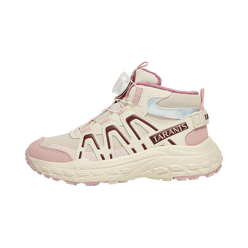泰兰尼斯kids冬季新款运动鞋女童甜美百搭休闲鞋加绒保暖跑步鞋子
