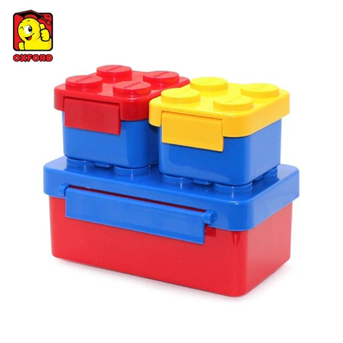 Lego, импортный мультяшный детский конструктор, ланч-бокс, банка для хранения, комплект, в корейском стиле