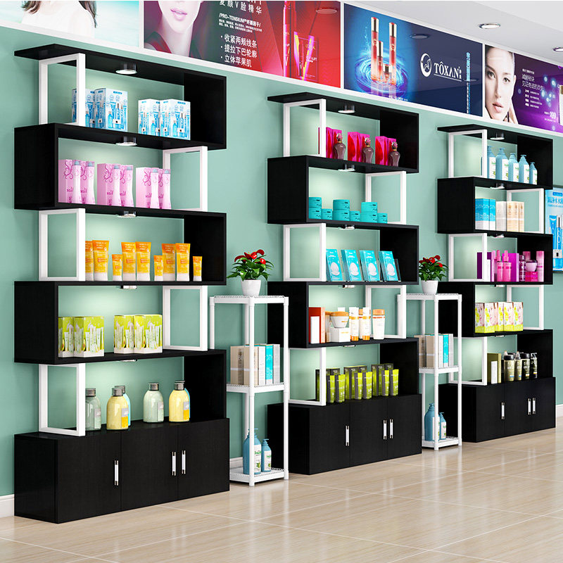 Cosmetics Display Cabinet Product Display Cabinet Simple Decoration Cabinet Beauty Salon Tea Rack Shelf Modern Shelf Shop Management