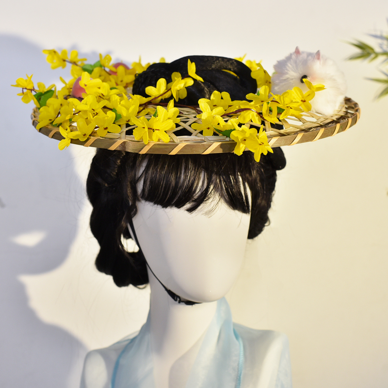 Popular Original Osmanthus Rabbit Hat Peach Fairy Mid-Autumn Festival Cosplay Versatile Little Rabbit Hanfu Dance Ancient Style Finished Product