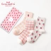 CARAMELLA vớ nữ mùa xuân và mùa hè phim hoạt hình cotton thêu ống dài Phiên bản Hàn Quốc của gió đại học Nhật Bản vớ cotton - Vớ bông