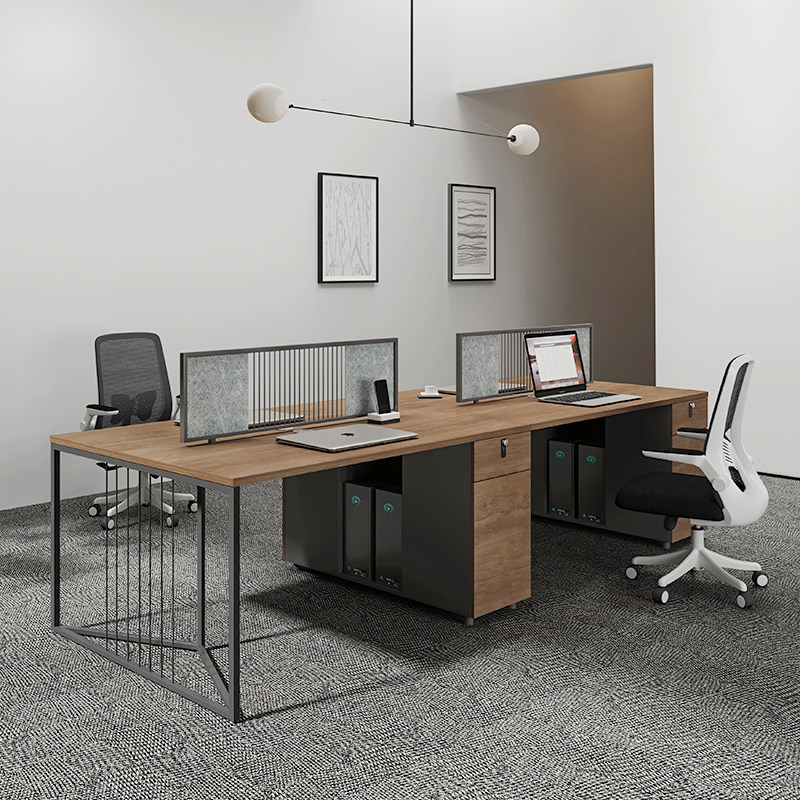 Office desk simple modern staff table screen workstation new Chinese staff table four-person office desk and chair combination