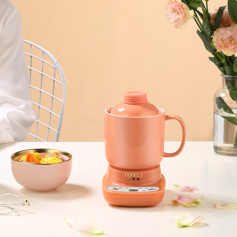 Health Care Electric Saucepan Office Small Fully Automatic Cooking Porridge Theorizer Electric Hot Cup Dormitory Mini Heated Water Cup 1 Person 2