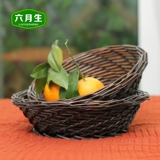 六月生 Корзина для фруктов плетеная корзина корзина для булочек на пару корзина для фруктов корзина из ротанга корзина для фруктов круглая корзина для закусок корзина для хранения