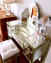 Dressing table Net red ins style cloakroom light luxury makeup table modern simple mirror dressing table floating window dressing cabinet