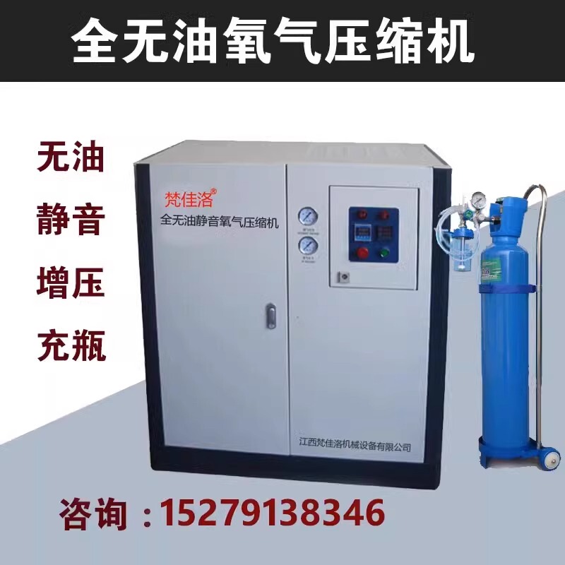Silent Fully Oil-Free Waterless Oxygen Compressor Air Pump Inflator Oxygen Bottle Inflatable Booster Pump