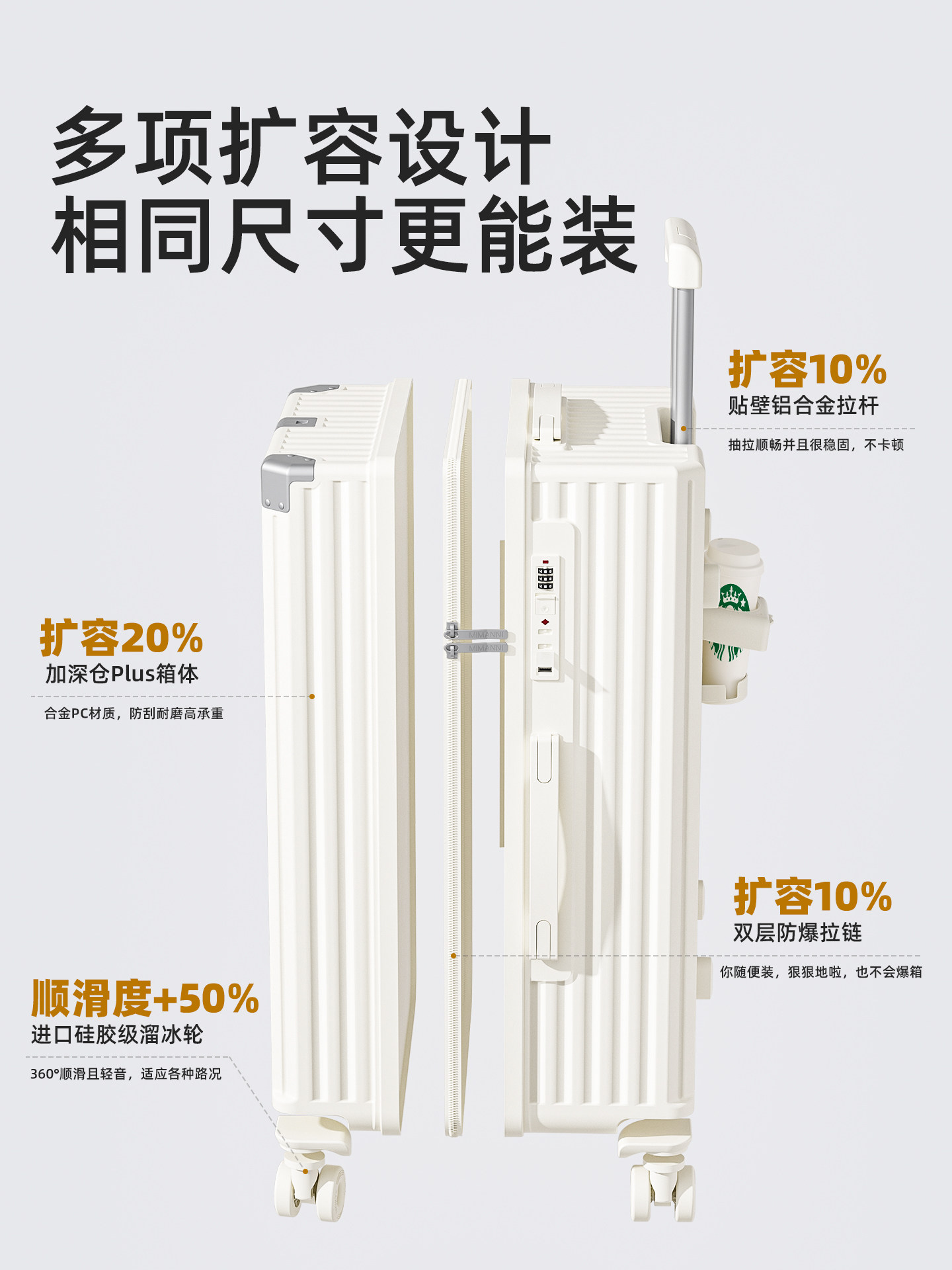 2025 New Model Suitcase 28-Inch 24-Inch Travel Luggage for Men and Women, Large Capacity, Suitable for Students Living on Campus, Trolley Boarding Suitcase with Combination Lock