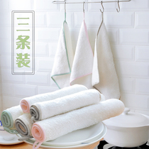 Bamboo fiber not easily stained with oil and thickened dishwashing towel housekeeping kitchen rag dishcloth 3 dress