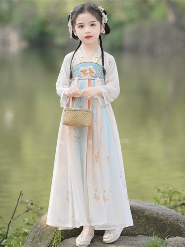 Детское ханьфу, платье, юбка, осеннее, китайский стиль