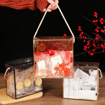 Transparent snowflake crisp packaging box Christmas cookies toffee toffee nougat hand candy bag gift box