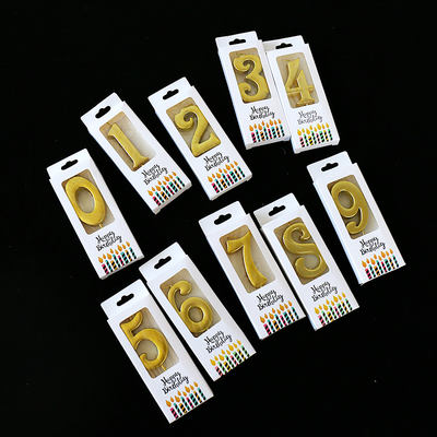 New creative golden digital birthday candles, kindergarten children, couple party cake decoration plug-in card