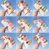 2021 New Net red fruit hairclip cute little Daisy edge clip girl headgear small jewelry bangs hair card