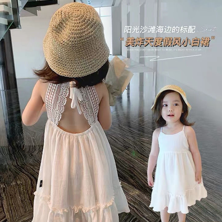 Girls summer dress children 3 girls Korean version of the suspender skirt thin section 2-year-old baby girl sleeveless vest doll skirt