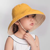  Childrens sun hat spring and summer new Korean big cornice hat boy and girl fisherman hat baby sunshade sunscreen hat