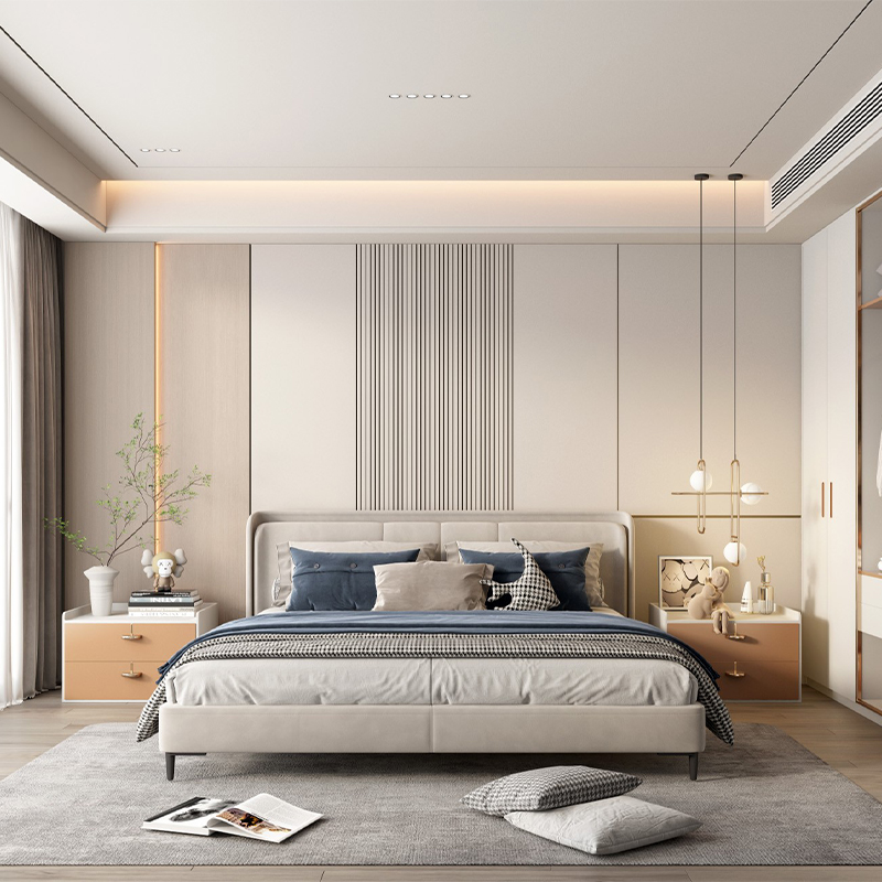 Solid Wood Wood Finishes Background Wall Care Wall Protection Wall-Free Sofa Bedroom Decoration Grilles Wall Panels Full House Custom Modern Board-Taobao