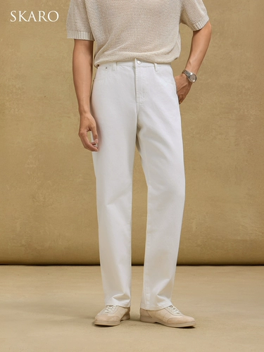 Джинсовые белые летние джинсы для отдыха, штаны, высокая талия, свободный прямой крой