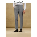 Шерстяной костюм, мужские штаны, пиджак классического кроя, высокая талия