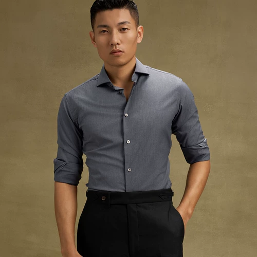 【Нет глажения, никаких следов и легко заботиться】 Skaro Windsor Collar Froot