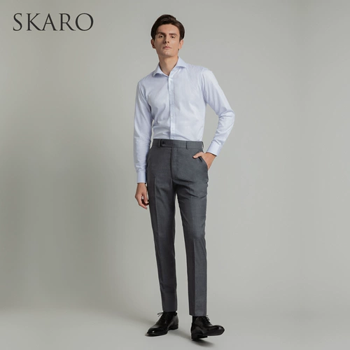 [DP легко позаботиться] Skaro Windsor Frush Мужская летняя полосатая рубашка.