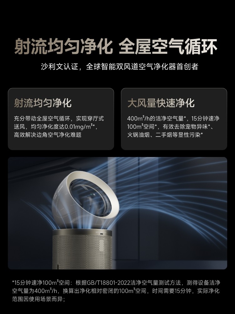 Chuimi Air Purifier Pm20/Pm Neo for Home Use, Removes Formaldehyde, Purifies the Whole House, Eliminates Odors and Bacteria, Air Purification