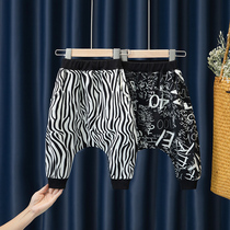 Boy pants Summer thin 2021 New children handsome and trendy old daddy pants Boys baby Harun Pants Tide