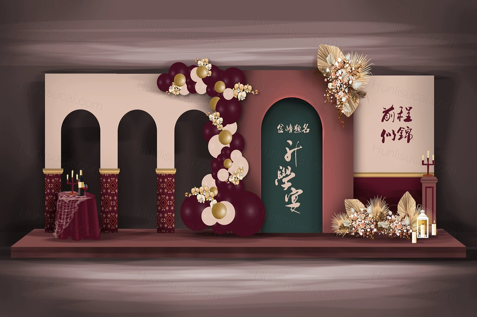 高端简约时尚升学宴谢师宴金榜题名高考庆典宴会背景设计素材婚礼-婚礼素材网