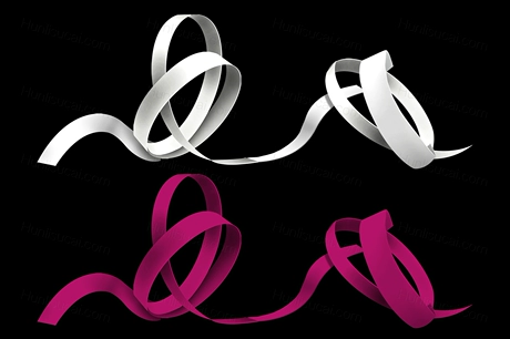 玫红色白色弧形飘带自由曲线铁艺道具婚礼手绘素材psd效果图-婚礼素材网