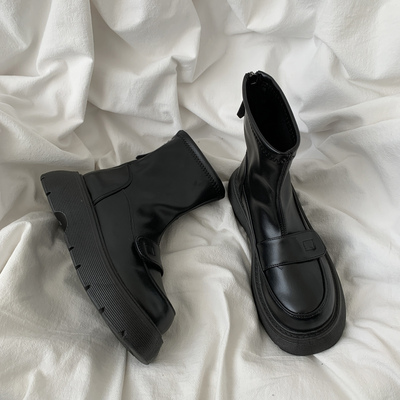 taobao agent Martens, winter low boots English style with zipper, British style, 2022