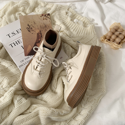 taobao agent White universal demi-season Japanese footwear platform English style, British style, 2023, trend of season
