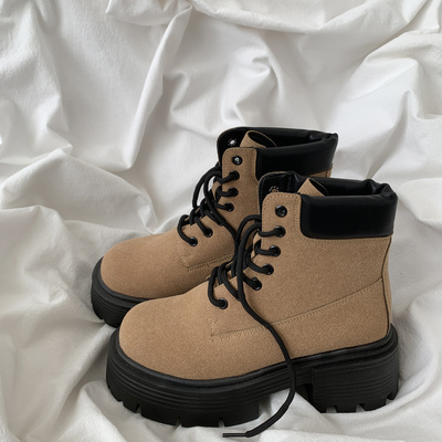 taobao agent Martens, high demi-season universal low boots platform English style, British style, 2022 collection