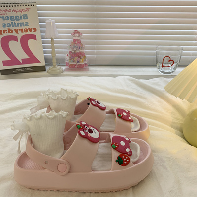 taobao agent Tide, cute universal sandals, summer footwear, soft sports beach slide, slippers, 2023