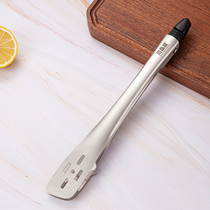 Household stainless steel food tongs thickened kitchen bread steak tongs food grade barbecue fried anti-scalding 1154