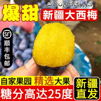 Authentic Xinjiang Big West plum fresh pregnant women season fruit 5kg super big fruit sweet plum season whole box Shunfeng
