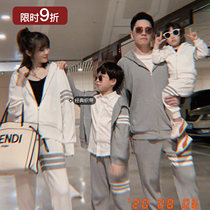 Parent-Child Costume family of three mother and child Women autumn winter fried street Foreign spring autumn sportswear suit suit fashion