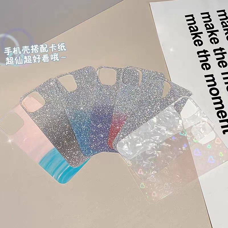 Transparent Phone Case Accessories Suitable for Huawei Nova11 Glitter Card Mate50 Fairy New Model P40Pro Gradient Card Paper Enjoy 60X Shell Pattern Card Glory X20Se Luxury Novo3I New